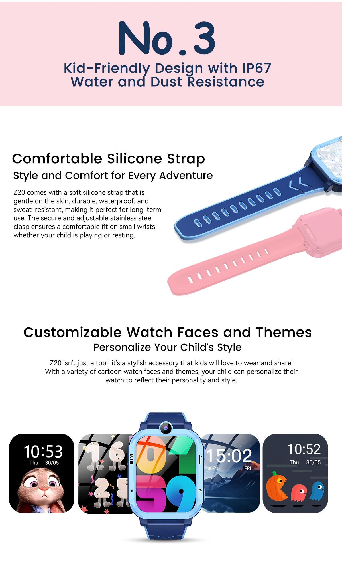 Blackview Z20 4G Smart Watch Kids 800mAh Video Call GPS WiFi Tracker Location SOS Call Back Monitor Phone Watch Smartwatch