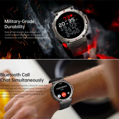 T-Rex 3 GPS Smart Watch 10ATM Waterproof Built-in Dual-band GNSS Compass Military Sport Smartwatch Men 2025 New For Xiaomi Ultra - Image 3