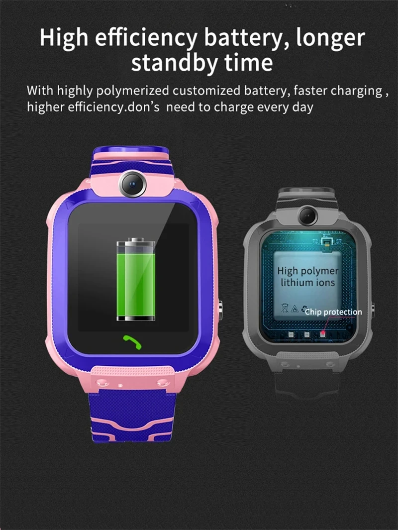 Xiaomi Kids Smart Watch SOS GPS Location Tracke Sim Card Call Child SmartWatch Camera Waterproof Watch Gift For Ios Android