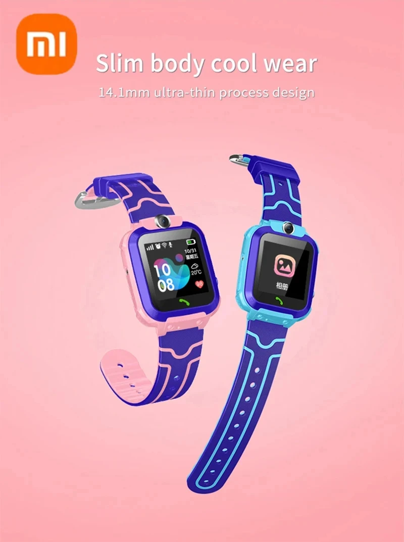 Xiaomi Kids Smart Watch SOS GPS Location Tracke Sim Card Call Child SmartWatch Camera Waterproof Watch Gift For Ios Android