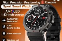 2025 GPS Smart Watch Men 5ATM IP69K Waterproof Built-in Dual-band GNSS Compass Altimeter Barometric Military Sport Smartwatch