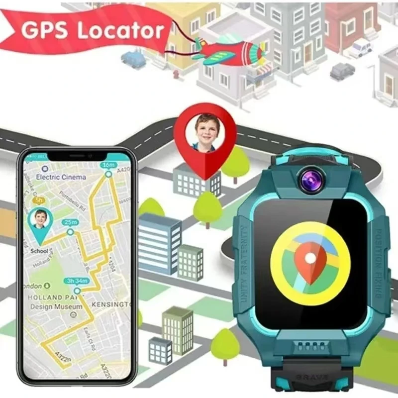 Kids 4G Smart Watch SOS GPS Location Sim Card Call Child SmartWatch Camera Waterproof Watch Gift For Ios Android Children Gift