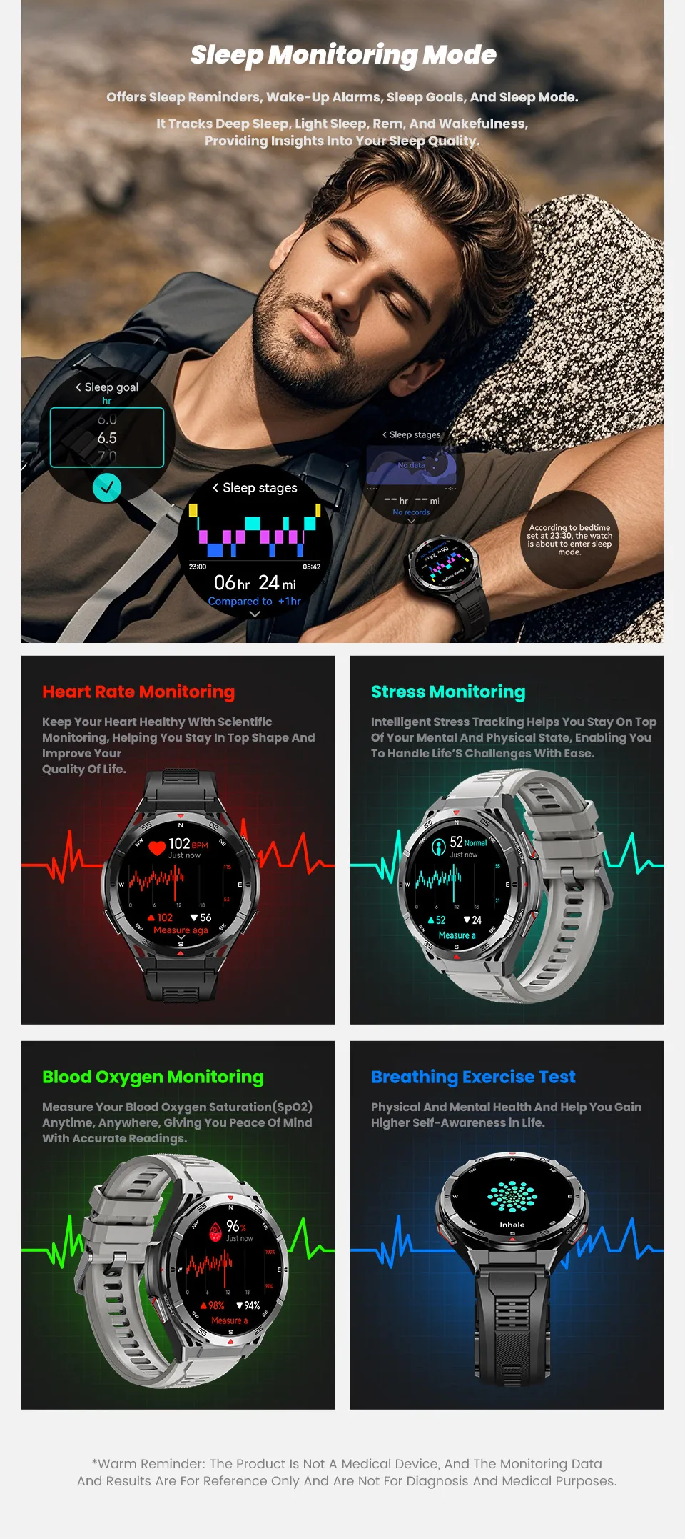 2025 New for HUAWEI Original Premium GPS SmartWatch Ultra HD AMOLED Display Built-in GPS BT Call 10ATM Waterproof Smart Bracelet