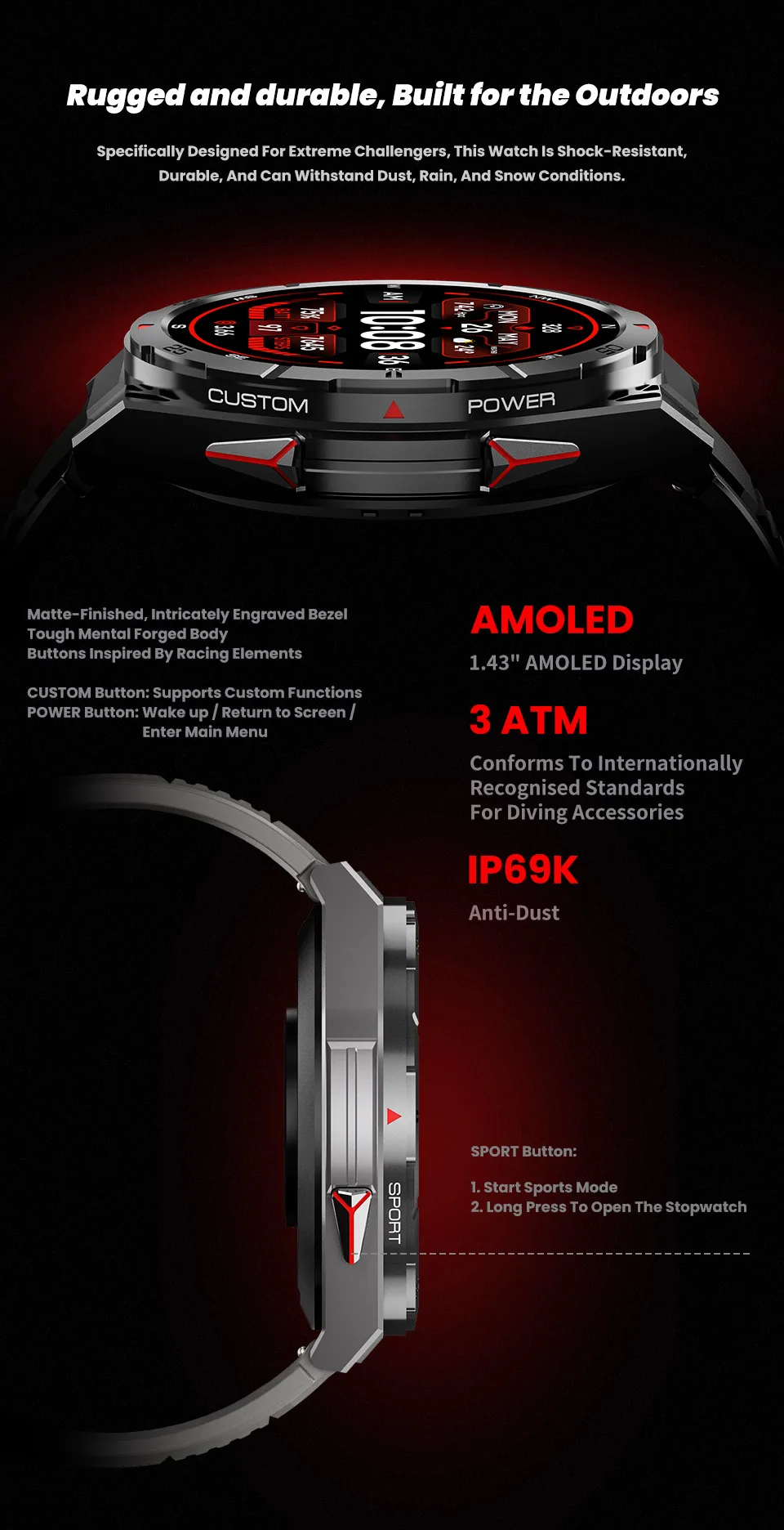 2025 New for HUAWEI Original Premium GPS SmartWatch Ultra HD AMOLED Display Built-in GPS BT Call 10ATM Waterproof Smart Bracelet