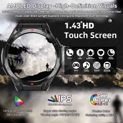 2025 New for HUAWEI Original Premium GPS SmartWatch Ultra HD AMOLED Display Built-in GPS BT Call 10ATM Waterproof Smart Bracelet - Image 4