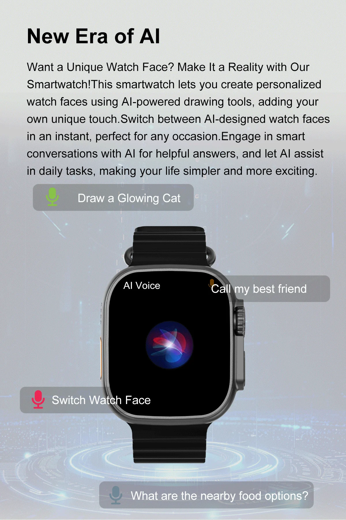 2025 New AI Smart Watches Men 2.04Inch AMOLED Screen App Download network sharing Smartwatch Men Bluetooth call GPS track NFC