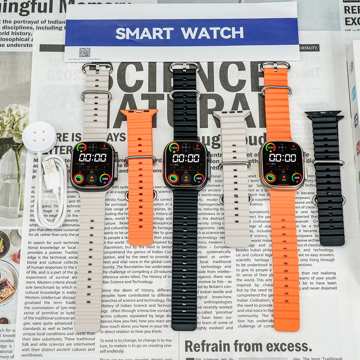 2025 New AI Smart Watches Men 2.04Inch AMOLED Screen App Download network sharing Smartwatch Men Bluetooth call GPS track NFC