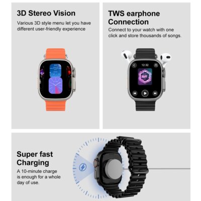 2025 New AI Smart Watches Men 2.04Inch AMOLED Screen App Download network sharing Smartwatch Men Bluetooth call GPS track NFC - Image 6