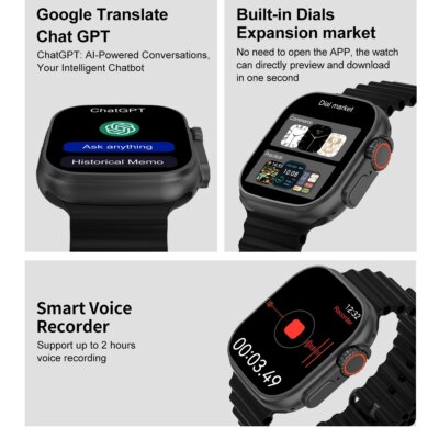 2025 New AI Smart Watches Men 2.04Inch AMOLED Screen App Download network sharing Smartwatch Men Bluetooth call GPS track NFC - Image 4