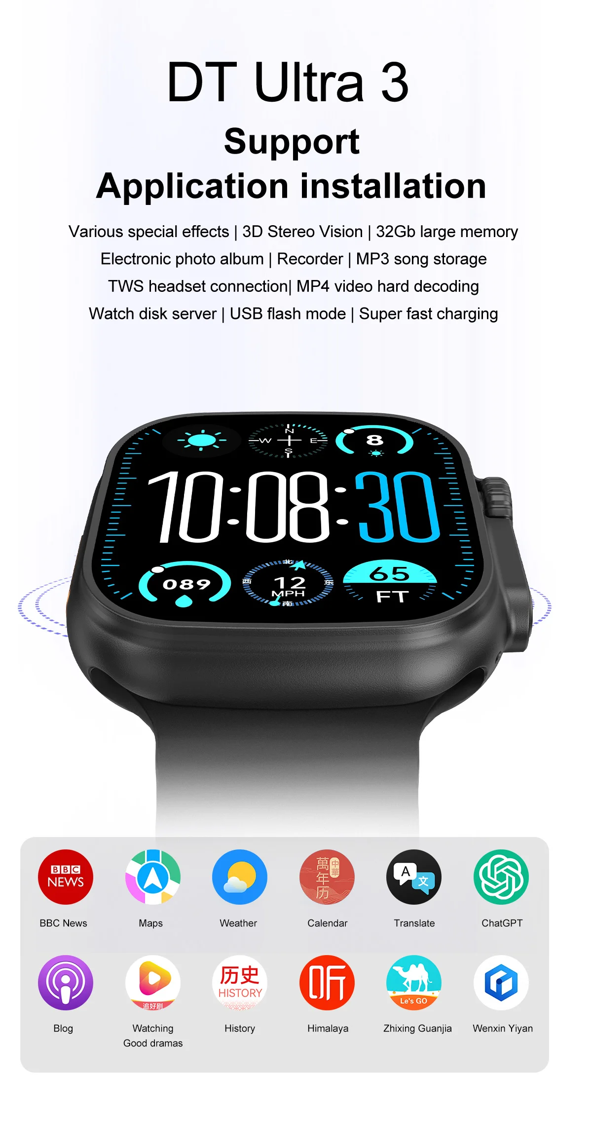 2025 New AI Smart Watches Men 2.04Inch AMOLED Screen App Download network sharing Smartwatch Men Bluetooth call GPS track NFC
