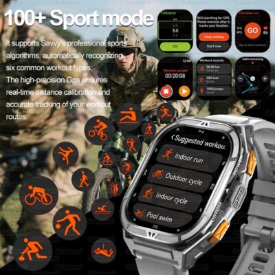 For XIAOMI IP69K/10ATM Waterproof GPS Smartwatch Men Bluetooth Call Built-in Dual-band GNSS Compass Military Sports Smart Watch - Image 5