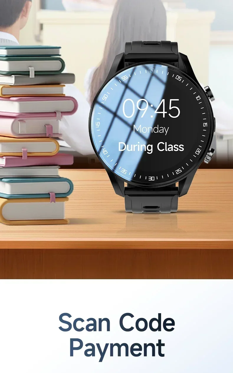 A7 Dual Camera Video Call 4G Smart Watch Step Tracker 128GB Memory SIM Card with Wifi GPS Waterproof Google Play Store