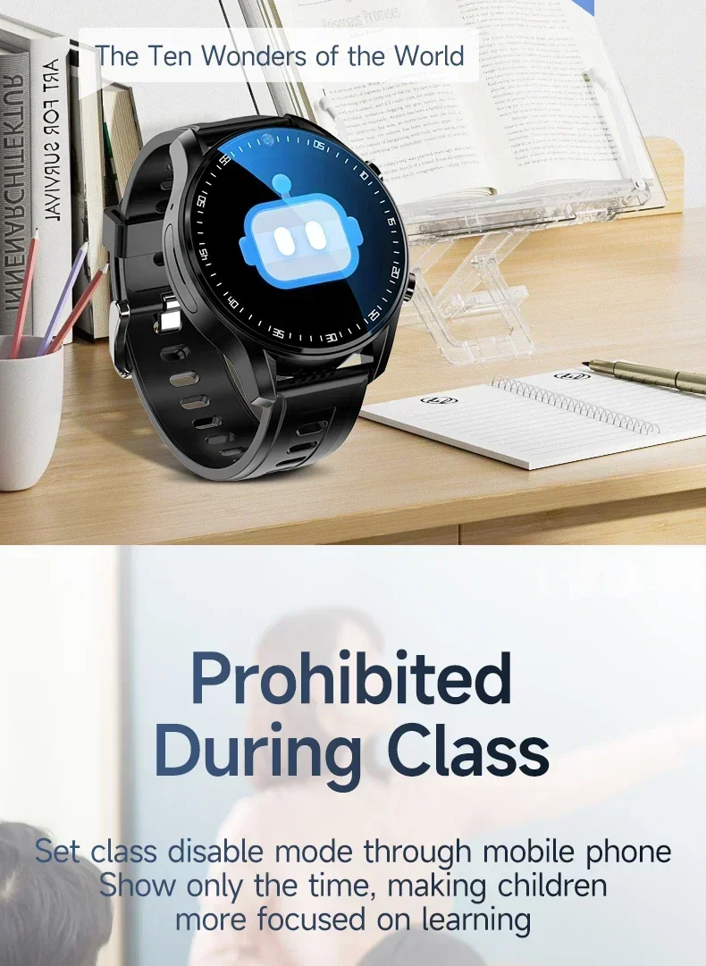 A7 Dual Camera Video Call 4G Smart Watch Step Tracker 128GB Memory SIM Card with Wifi GPS Waterproof Google Play Store
