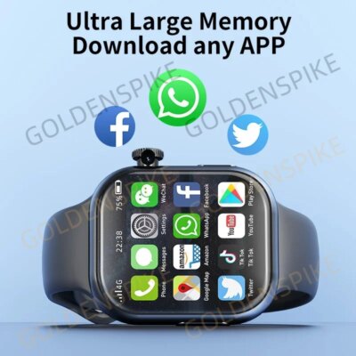 Original VP19 S10 Smartwatch 2.29inch Amoled 5G Smart Watch Men Women With 180° Rotary Camera GPS WIFI Compass NFC Google Play - Image 2