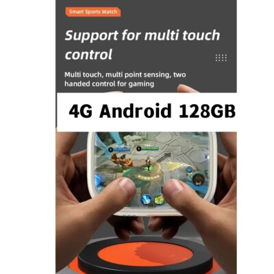 100% Original CDS9 S9 Ultra 4G Android Smart Watch with Play Store Rotating camera WiFi GPS 8+128GB 2.2 Inch Amoled Smartwatch - Image 2