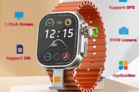 DW99 Smartwatch 4G SIM card 180° Rotating camera GPS Bluetooth WiFi Video Playback Store App Download Amoled Smartwatch