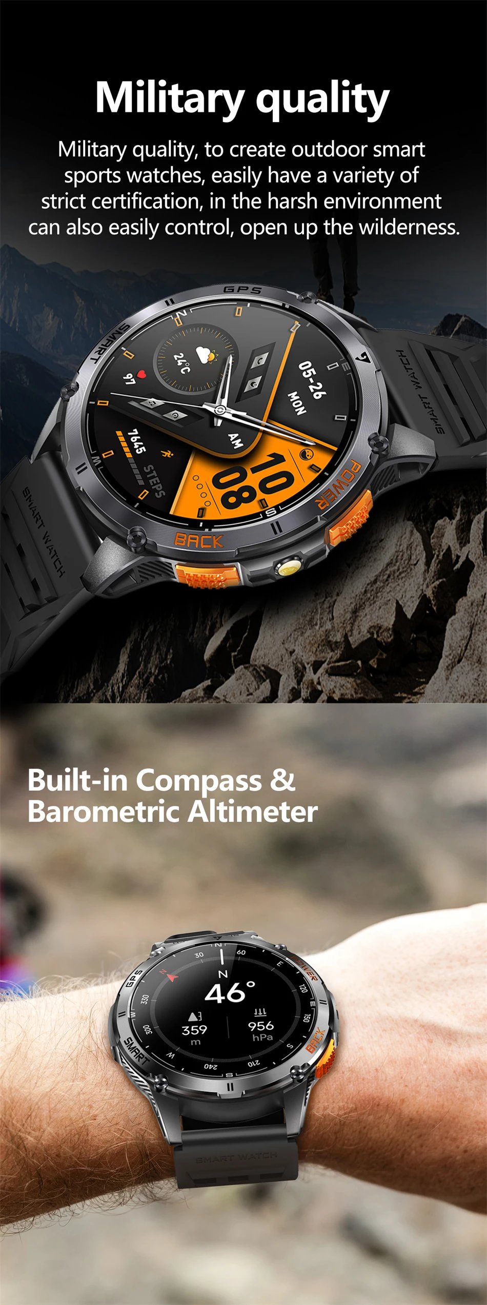 LIGE High Precision GPS Positioning Smart Watch Altimeter Barometer Compass Bluetooth Call Smartwatch Men 1.43-inch AMOLED Watch LIGE High Precision GPS Positioning Smart Watch Altimeter Barometer Compass Bluetooth Call Smartwatch Men 1.43-inch AMOLED Watch