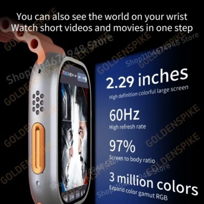 GOLDENSPIKE S10 Ultra 3 MAX 4G 5G Smartwatch Touch ID 2.29inch Amoled Smart Watch With 180° Rotating Camera GPS WIFI NFC Compass - Image 5