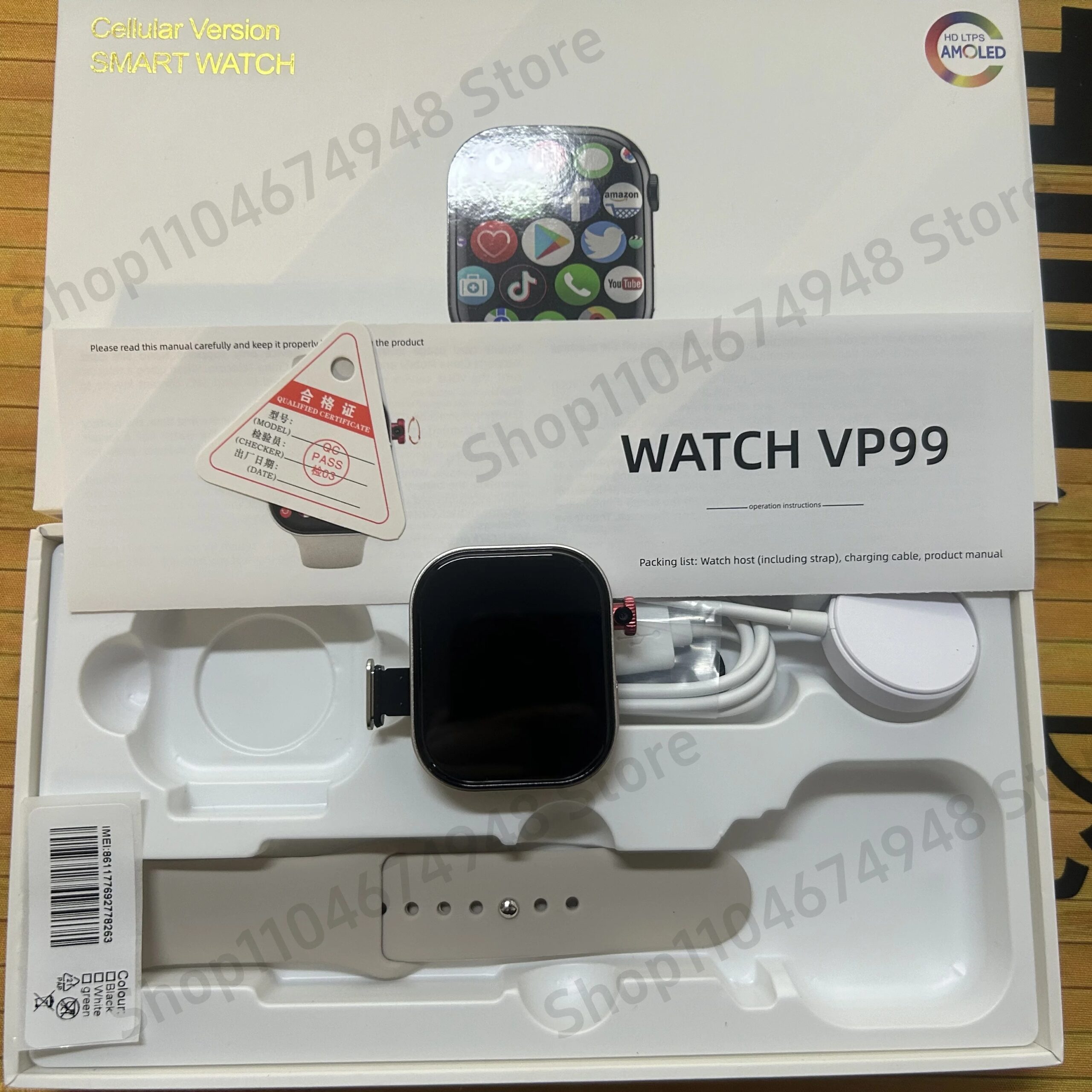 VP99 S10 MAX 4G Smartwatch 2.29inch Amoled Smart Watch Men Women Wrist Phone Heart Rate Rotary Camera GPS Position WIFI Compass