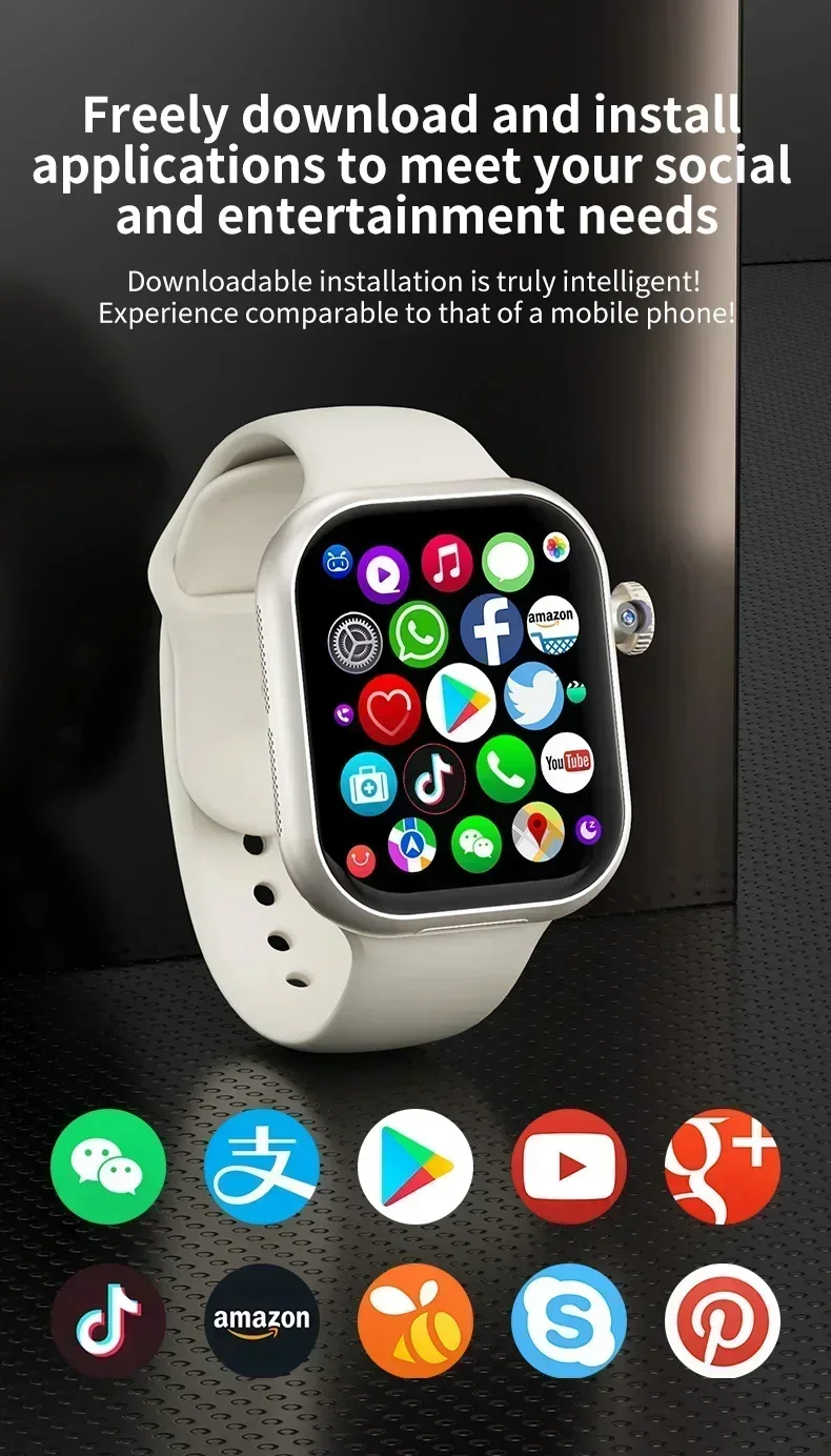 5G Android VP29 5 256GB storage 4G/5G LTE Sim card GPS WIFI 2.29-inch 490 by 580 smartwatch with 8 megapixel rotating camera