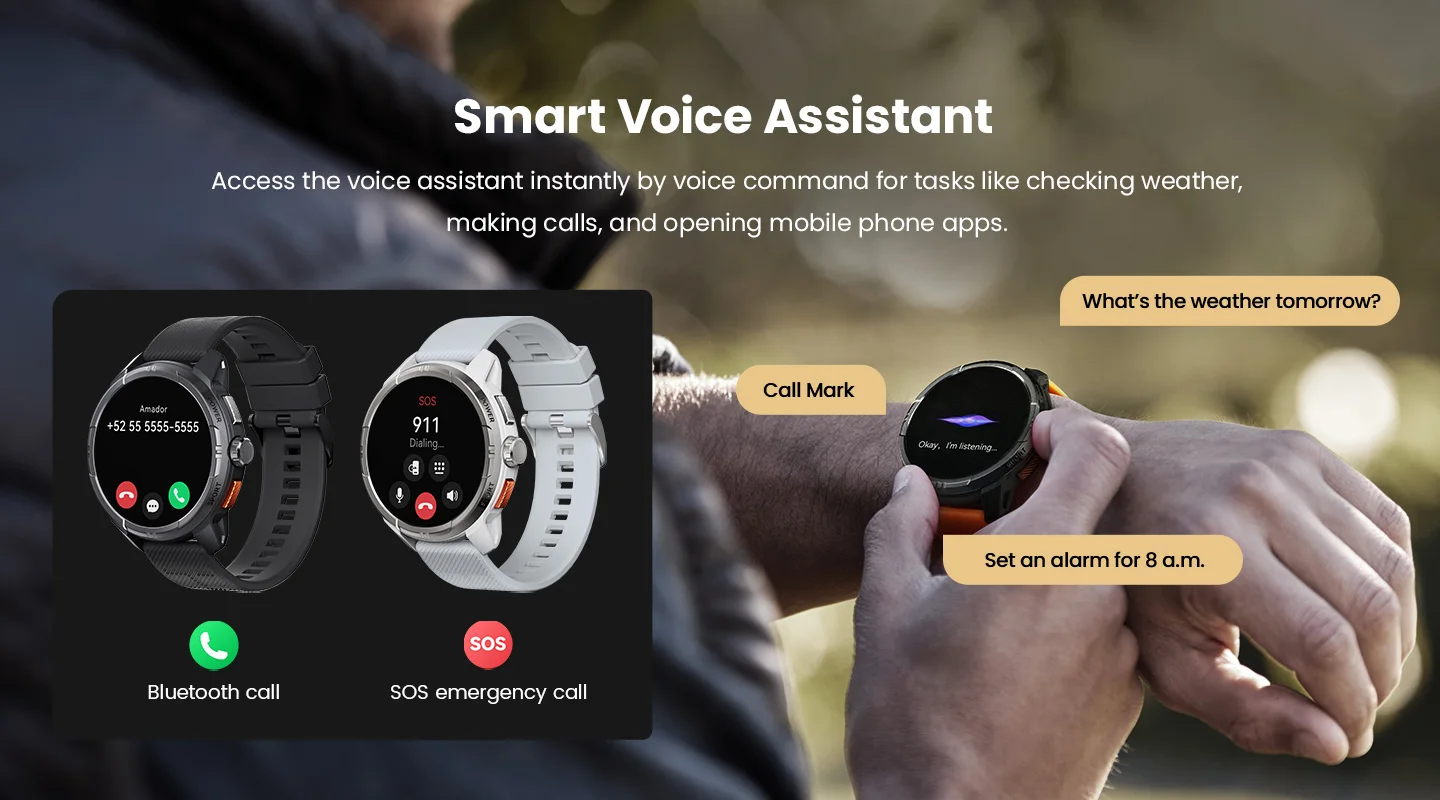 HAYLOU Solar Ultra GPS Smart Watch 1.6” AMOLED Display 60Hz Refresh Rate Bluetooth Calls 5ATM Water Resistance Sports Smartwatch
