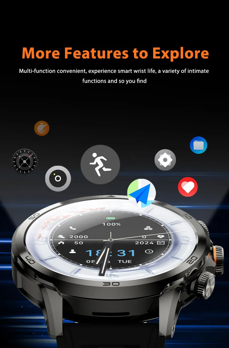 H19 Smart Watch 4G Android 9.0 OS 1990Mah NFC 466*466 Heart Rate 1.95 inch Large Screen GPS WIFI Smartwatch for Men Women Gift