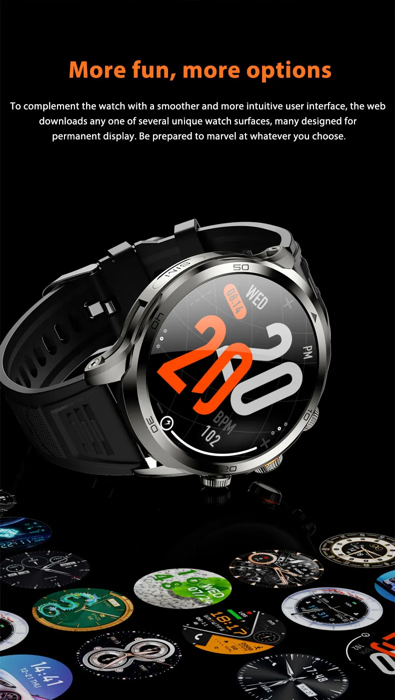 H19 Smart Watch 4G Android 9.0 OS 1990Mah NFC 466*466 Heart Rate 1.95 inch Large Screen GPS WIFI Smartwatch for Men Women Gift