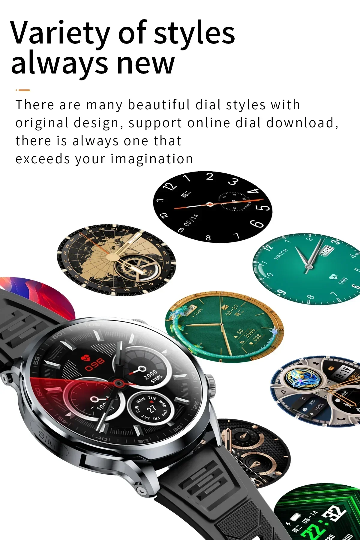5G Smartwatch H18 Pro Men's Women's GPS WIFI 5G Smartwatch Rotating camera NFC App Download 256GB storage