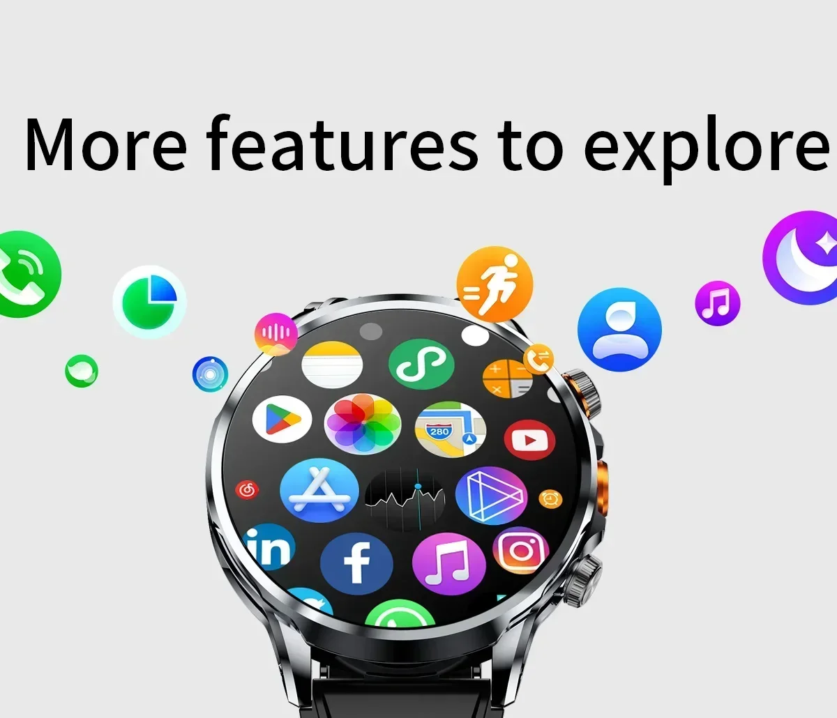 5G Smartwatch H18 Pro Men's Women's GPS WIFI 5G Smartwatch Rotating camera NFC App Download 256GB storage