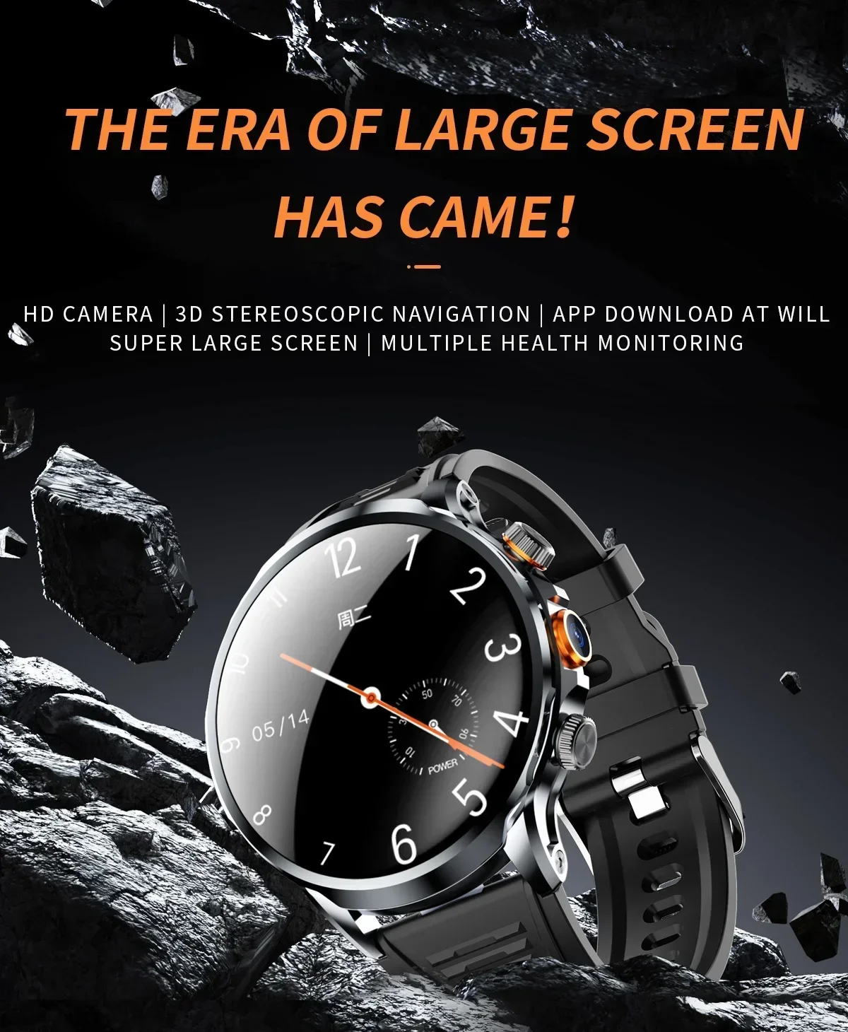 5G Smartwatch H18 Pro Men's Women's GPS WIFI 5G Smartwatch Rotating camera NFC App Download 256GB storage