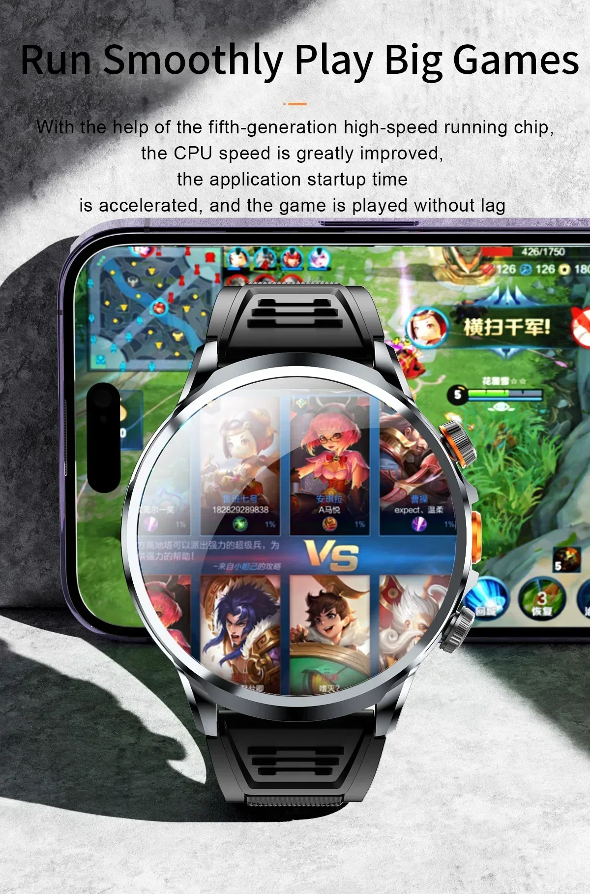 5G Smartwatch H18 Pro Men's Women's GPS WIFI 5G Smartwatch Rotating camera NFC App Download 256GB storage