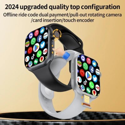 Global version CD20 smartwatch AMOLED screen supports SIM card WiFi GPS video call 2.29 inches, with 180 ° rotating camera - Image 4