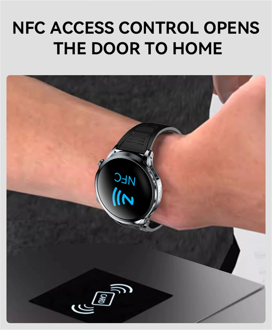 8GB+128GB RAM 5G/4G Smart Watch 1.95 inch 680*680 AMOLED 1100mah Battery 500W Camera GPS WIFI Google APP Download Smartwatch Men