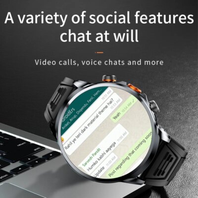 8GB+128GB RAM 5G/4G Smart Watch 1.95 inch 680*680 AMOLED 1100mah Battery 500W Camera GPS WIFI Google APP Download Smartwatch Men - Image 3