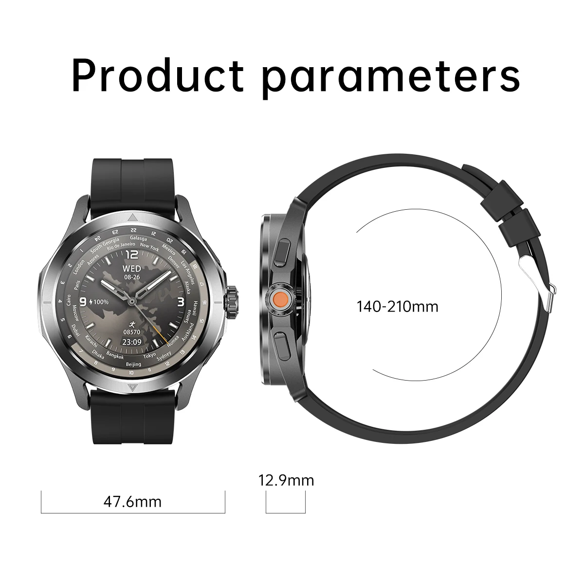 2025 New For Xiaomi S4 Ultra GPS Smart Watch Men AMOLED Outdoor Sports Track NFC Heart Rate Waterproof Bluetooth Call Smartwatch