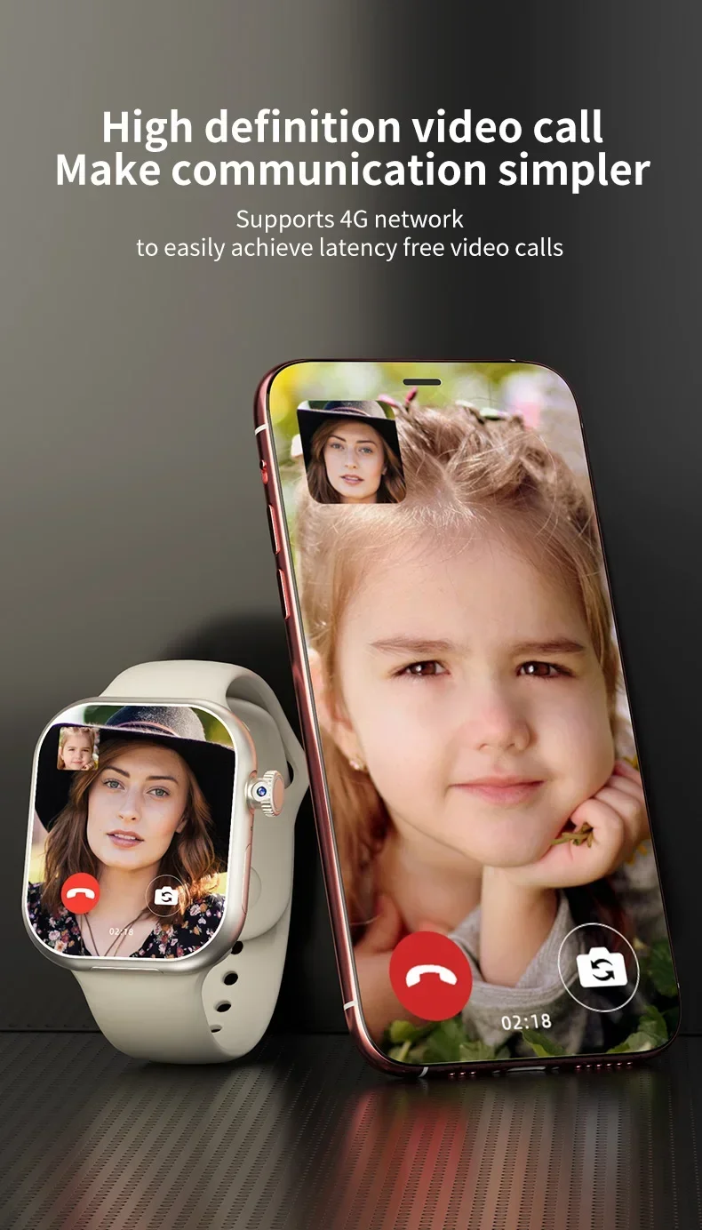 VP29Smart Watches 5G Smartwatch With Android 10.0 OS 2.29inch Amoled Rotating Camera GPS WIFI NFC Google Play Store