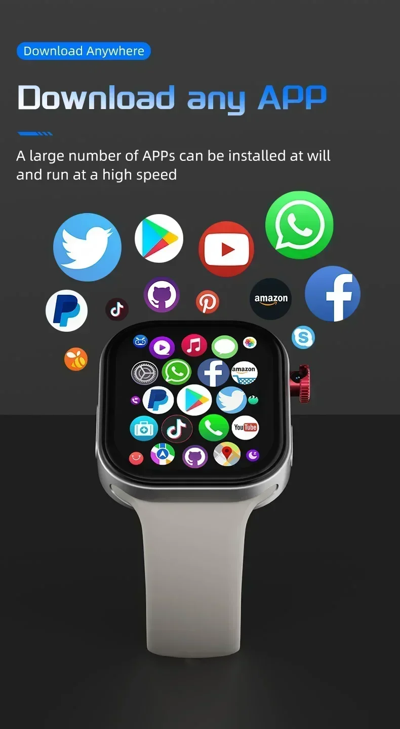 VP99 Smartwatch 4G LTE Android 2.29-inch Amoled screen smartwatch with 180° rotating camera Global Talk GPS WIFI Sim card slot