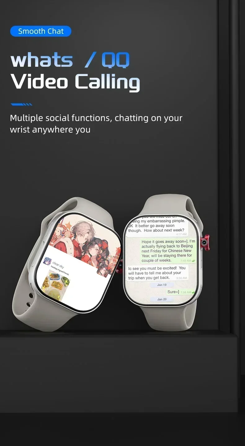 VP99 Smartwatch 4G LTE Android 2.29-inch Amoled screen smartwatch with 180° rotating camera Global Talk GPS WIFI Sim card slot