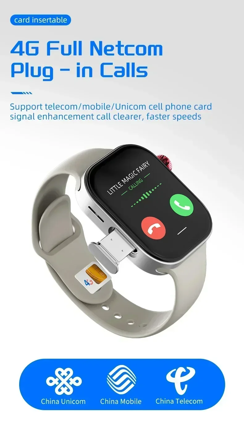 VP99 Smartwatch 4G LTE Android 2.29-inch Amoled screen smartwatch with 180° rotating camera Global Talk GPS WIFI Sim card slot