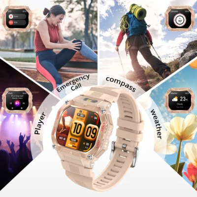 COLMI P85 Smartwatch Men Bluetooth Call Rugged Smart Watch 3ATM IP68 Waterproof LED Flashlight Outdoor Sports Fitness Watches - Image 5