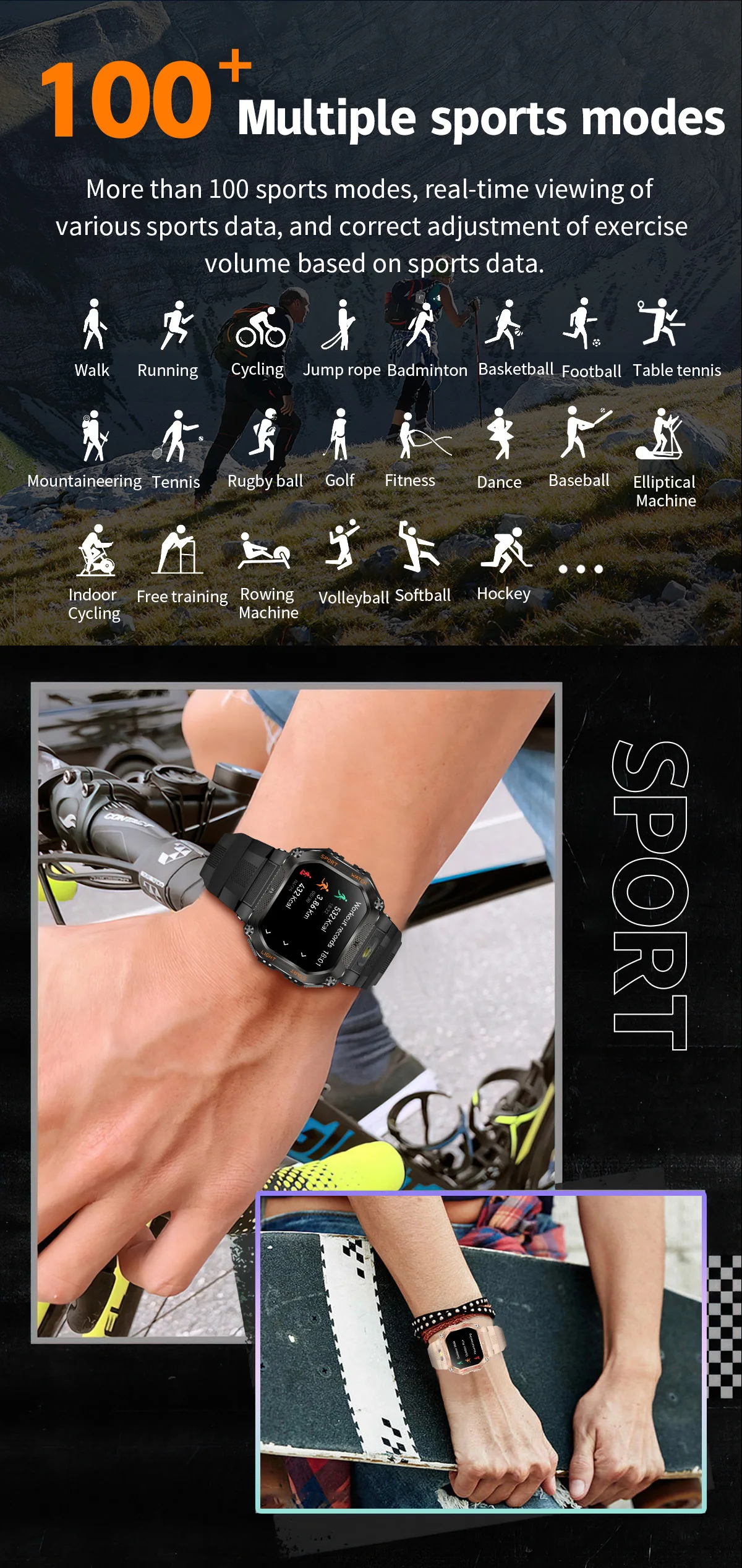 COLMI P85 Smartwatch Men Bluetooth Call Rugged Smart Watch 3ATM IP68 Waterproof LED Flashlight Outdoor Sports Fitness Watches