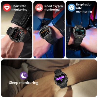 COLMI P85 Smartwatch Men Bluetooth Call Rugged Smart Watch 3ATM IP68 Waterproof LED Flashlight Outdoor Sports Fitness Watches - Image 3