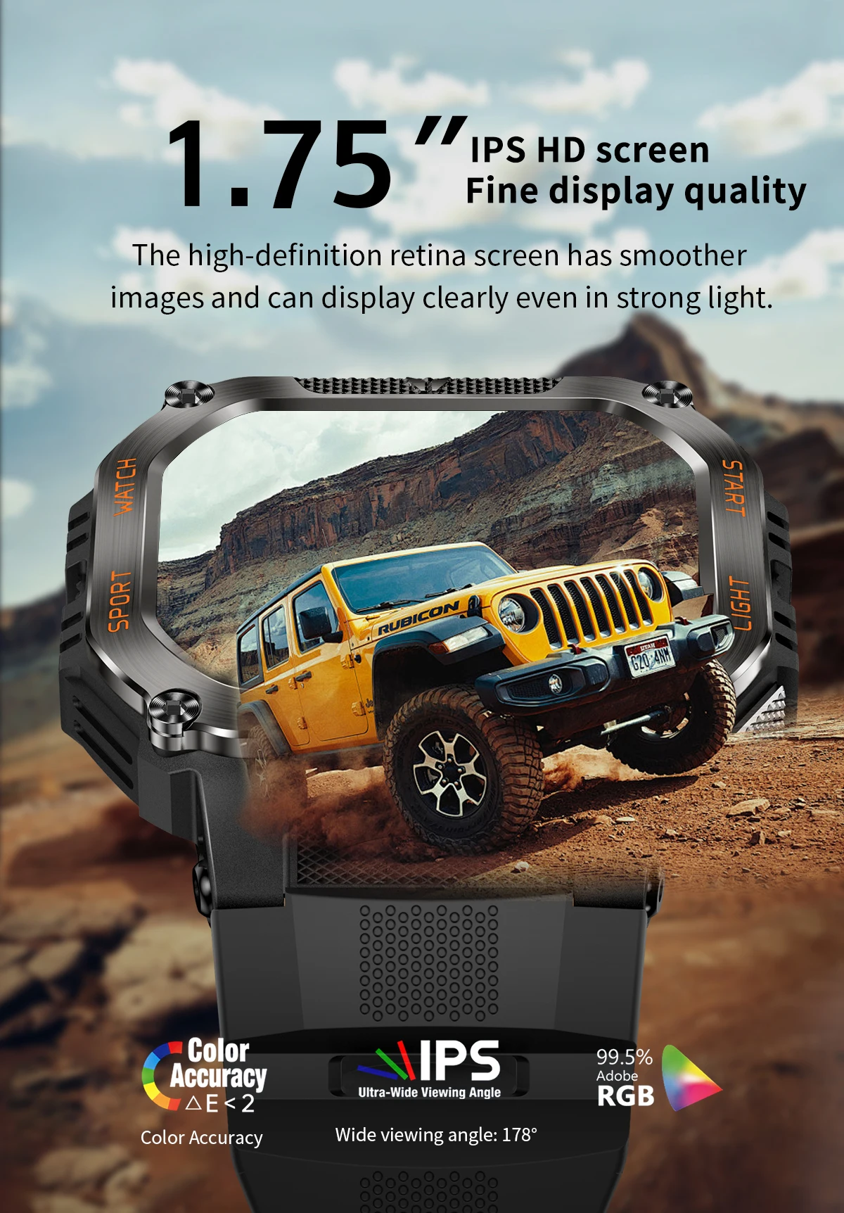COLMI P85 Smartwatch Men Bluetooth Call Rugged Smart Watch 3ATM IP68 Waterproof LED Flashlight Outdoor Sports Fitness Watches