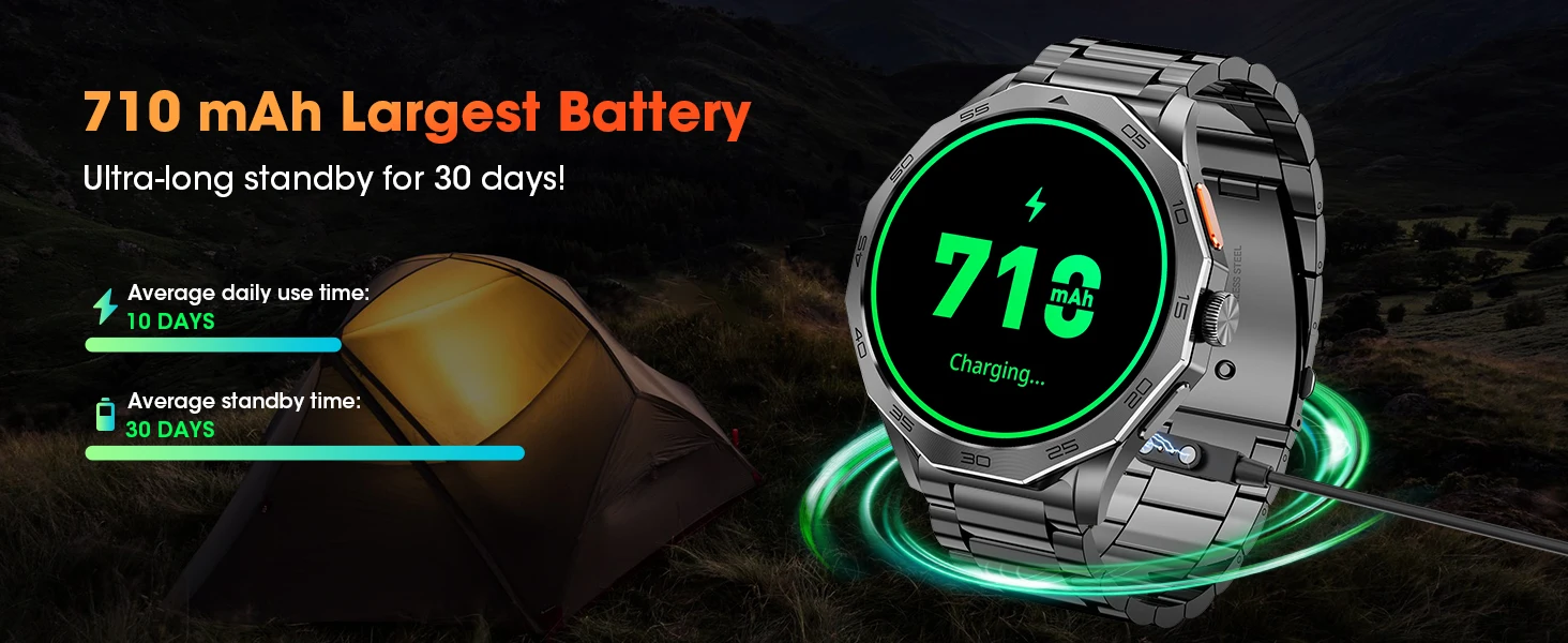 Karchilor Men's smartwatch, 1.85 high-definition screen, Bluetooth calling IP68 waterproof sports fitness watch, Sports fitness Karchilor Men's smartwatch, 1.85 high-definition screen, Bluetooth calling IP68 waterproof sports fitness watch, Sports fitness