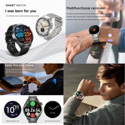 2025 New For HUAWEI Men Smart Watch 1.75inch AMOLED GPS Track Bluetooth Call Waterproof Compass Heart Rate Sports Smart Watches - Image 6