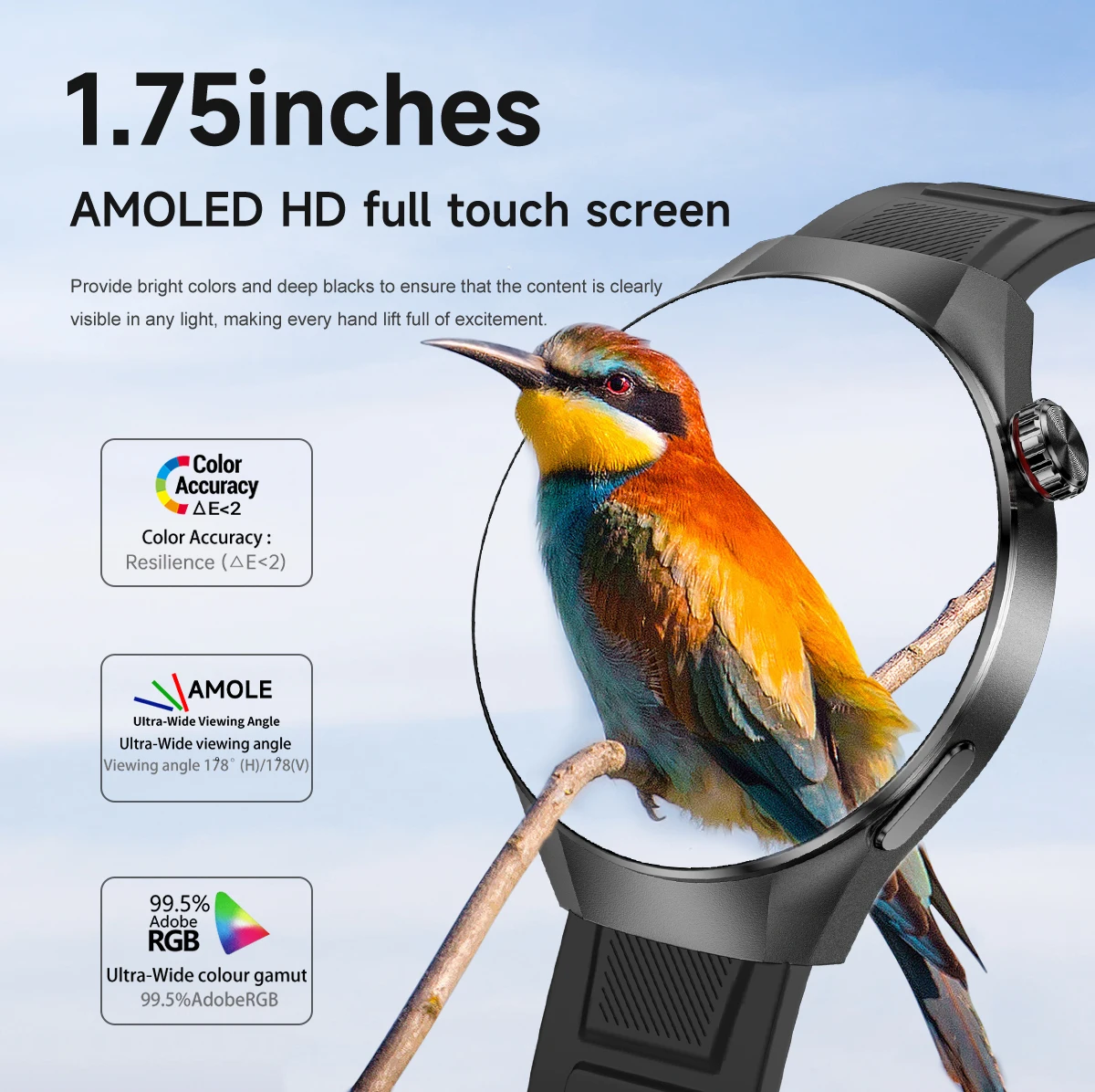 2025 New For HUAWEI Men Smart Watch 1.75inch AMOLED GPS Track Bluetooth Call Waterproof Compass Heart Rate Sports Smart Watches