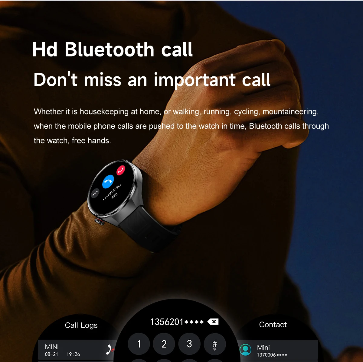 2025 New For HUAWEI Men Smart Watch 1.75inch AMOLED GPS Track Bluetooth Call Waterproof Compass Heart Rate Sports Smart Watches