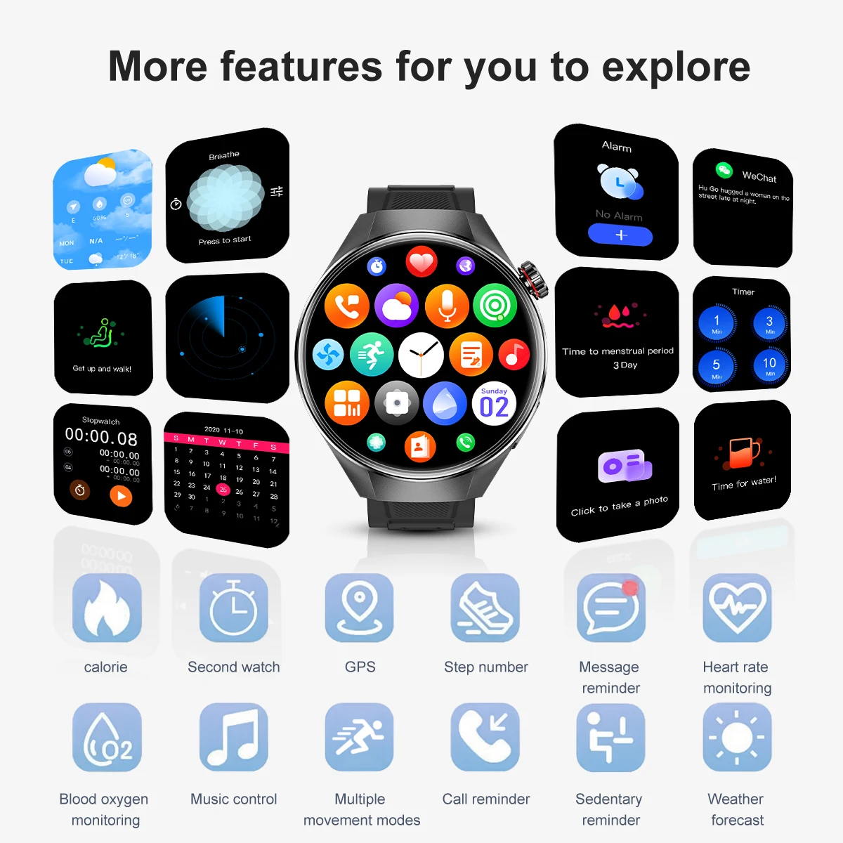 2025 New For HUAWEI Men Smart Watch 1.75inch AMOLED GPS Track Bluetooth Call Waterproof Compass Heart Rate Sports Smart Watches