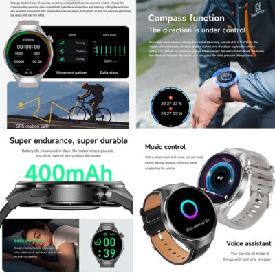 2025 New For HUAWEI Men Smart Watch 1.75inch AMOLED GPS Track Bluetooth Call Waterproof Compass Heart Rate Sports Smart Watches - Image 5