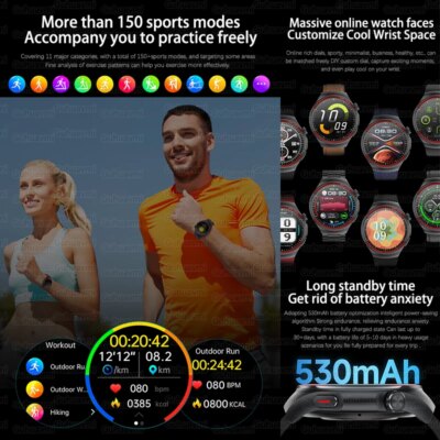 2025 New High-end Laser Detection Smart Watch Men ECG+PPG Precise Blood Pressure Heart Rate BT Call NFC For HUAWEI Health Watche - Image 6